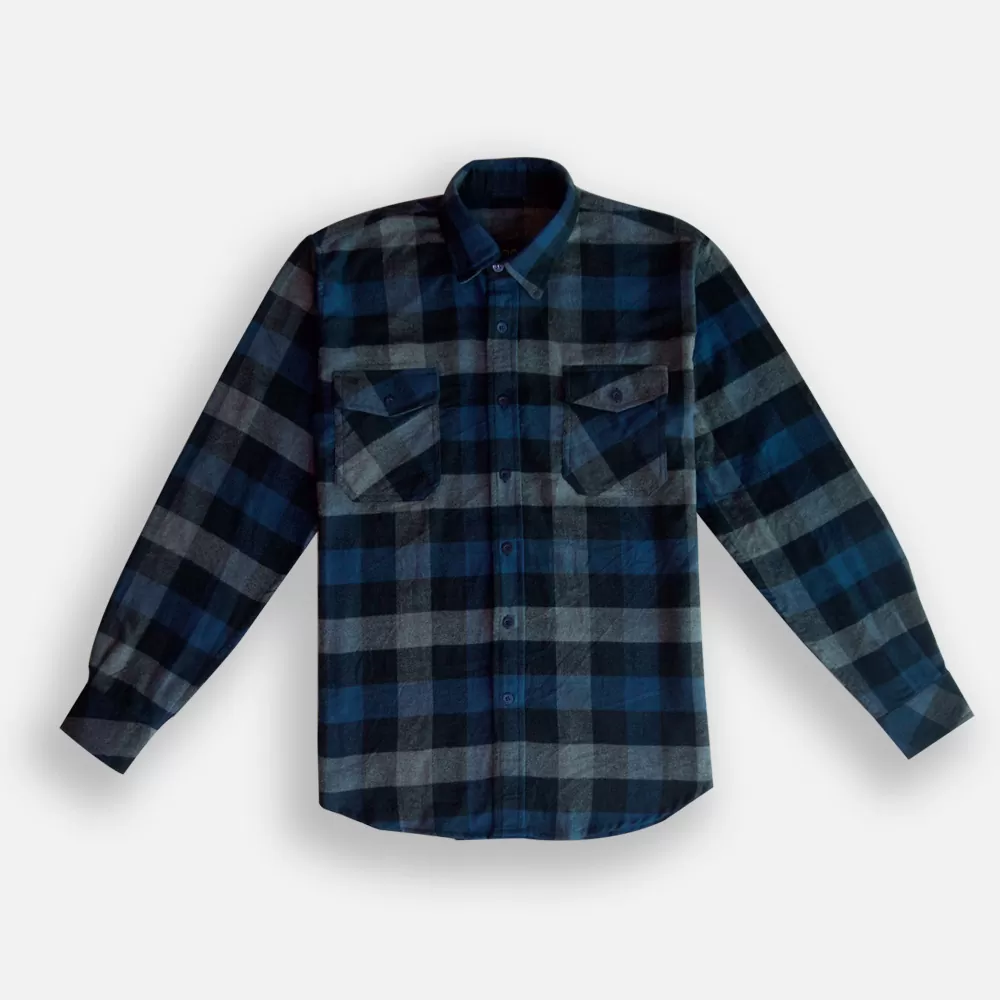 Noir Men's Flannel Shirts - Blue