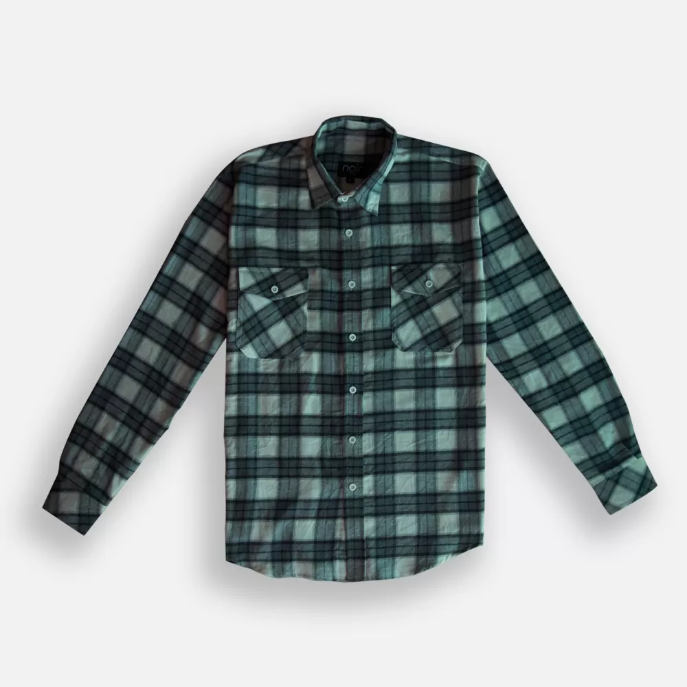 Noir Men's Flannel Shirts - White