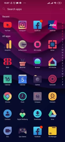 Microsoft Launcher App Drawer