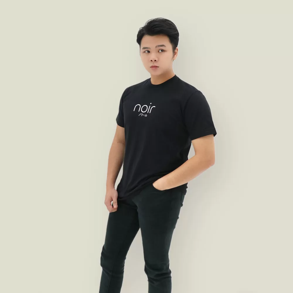 Kaos Slim Fit Premium Cotton Logo NOIR – Hitam - Gambar 2