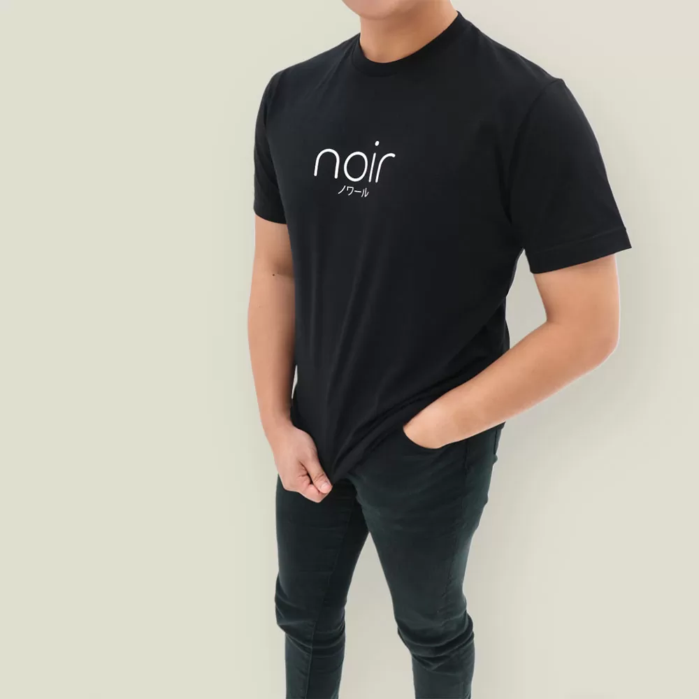 Kaos Slim Fit Premium Cotton Logo NOIR – Hitam - Gambar 5
