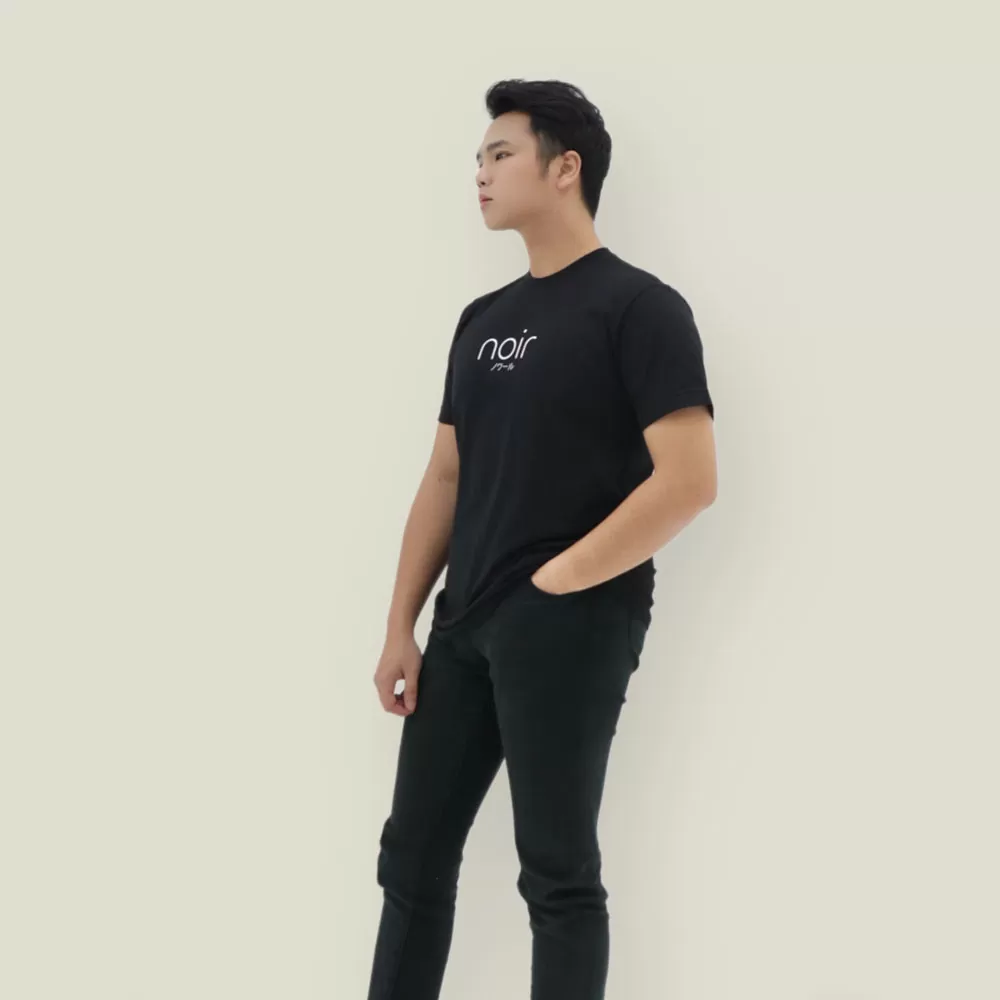 Kaos Slim Fit Premium Cotton Logo NOIR – Hitam - Gambar 4