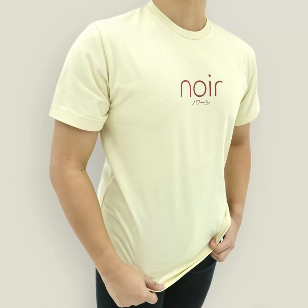 Kaos Slim Fit Premium Cotton Logo NOIR – Ivory - Gambar 2