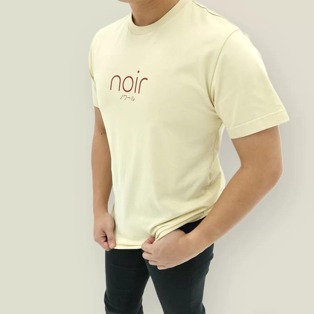 Kaos Slim Fit Premium Cotton Logo NOIR – Ivory - Gambar 3